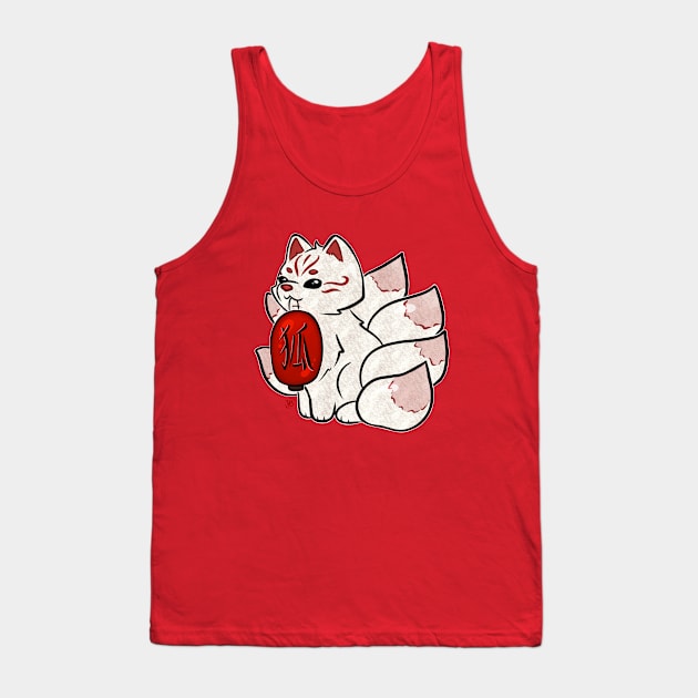 Kawaii Kitsune Tank Top by heysoleilart